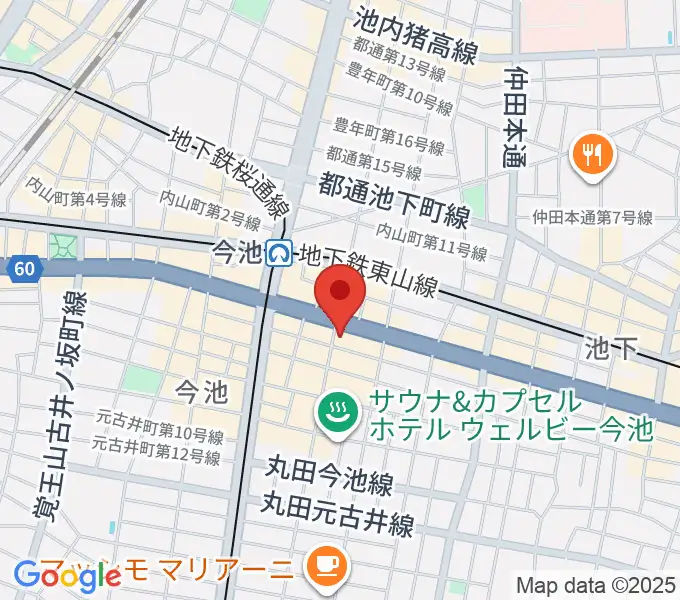 クラブナージ音楽教室 今池校の地図