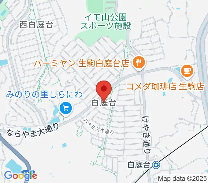 中瀬ピアノ教室の地図