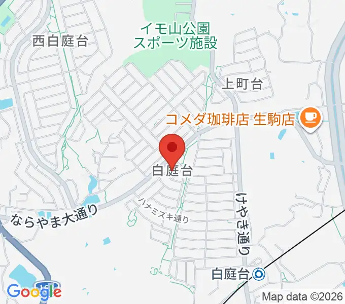 中瀬ピアノ教室の地図