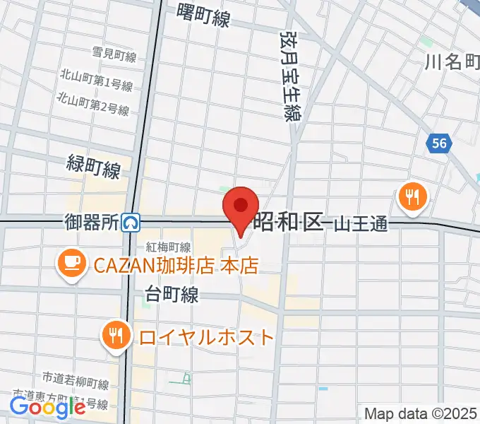 名古屋音楽館の地図