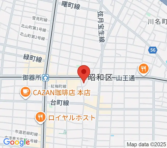 名古屋音楽館の地図