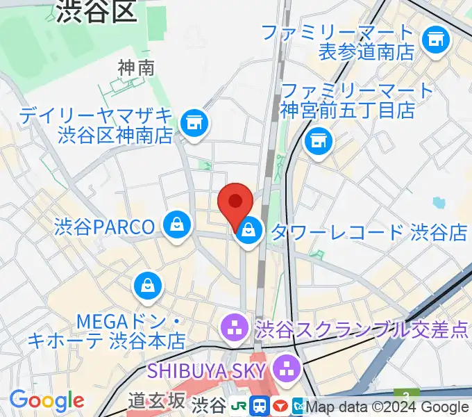 えちごやミュージックの地図