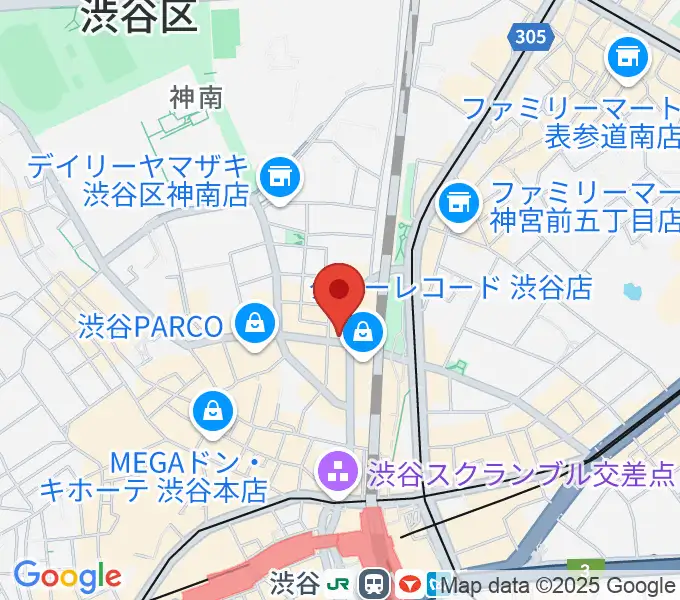 えちごやミュージックの地図