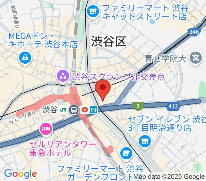 渋谷ウォーキンの地図