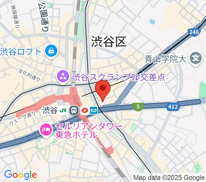 渋谷ウォーキンの地図