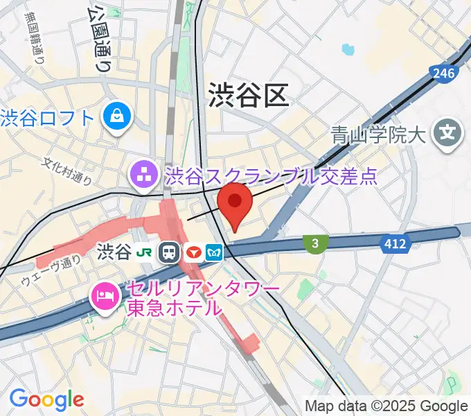渋谷ウォーキンの地図