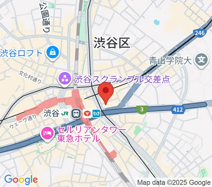 渋谷ウォーキンの地図