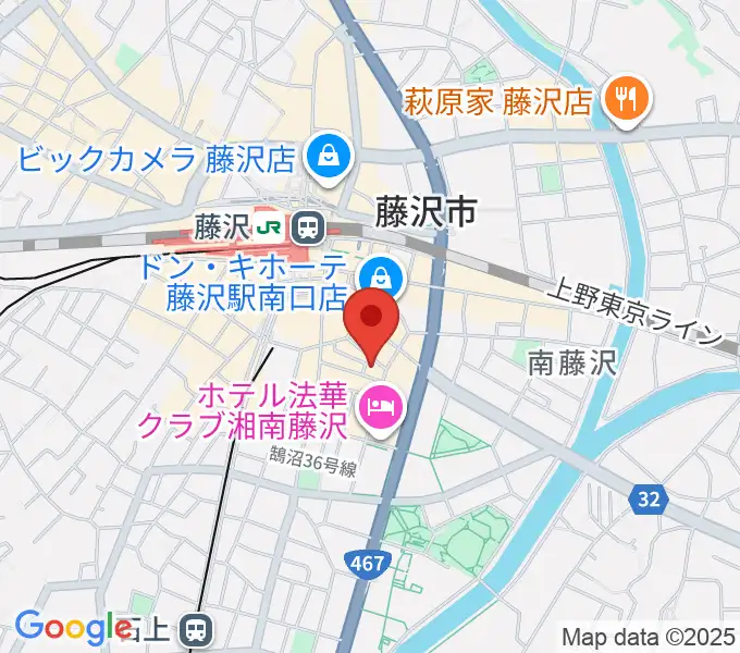 湘南音楽院藤沢の地図
