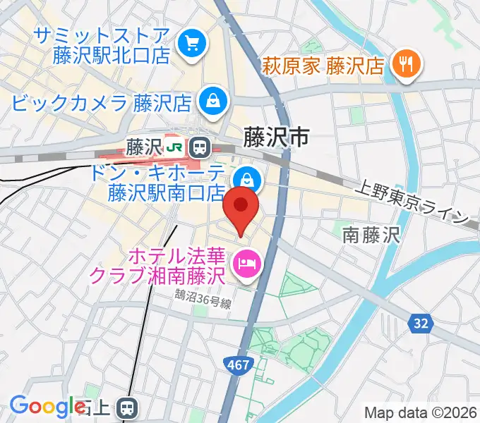 湘南音楽院藤沢の地図