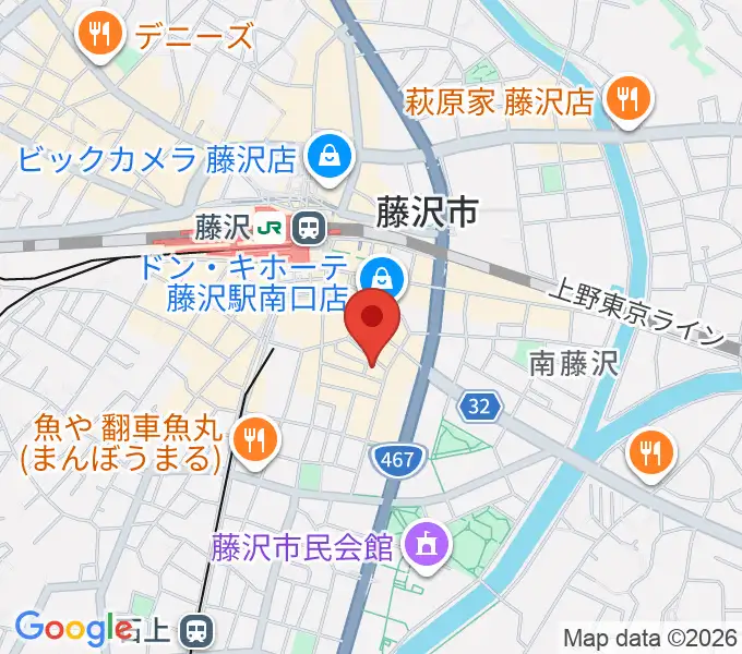 湘南音楽院藤沢の地図