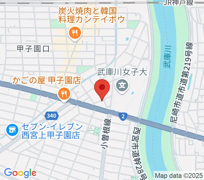 ティー・フォー・トゥ音楽教室の地図