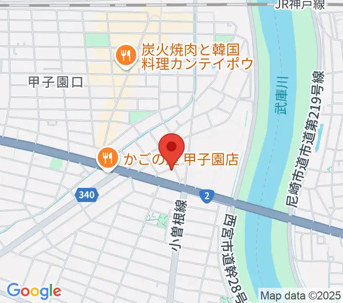 ティー・フォー・トゥ音楽教室の地図