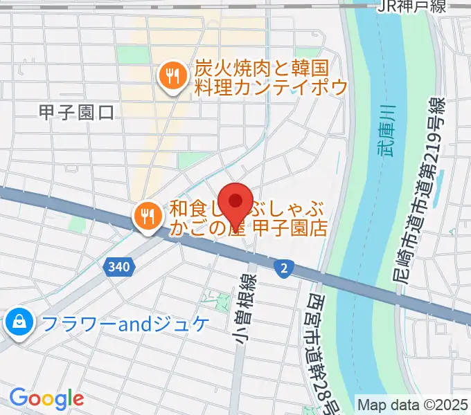 ティー・フォー・トゥ音楽教室の地図