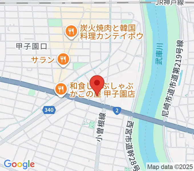 ティー・フォー・トゥ音楽教室の地図