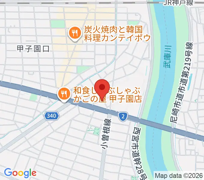 ティー・フォー・トゥ音楽教室の地図