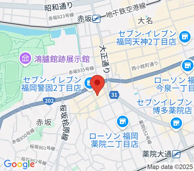 モチコピアノスクールの地図