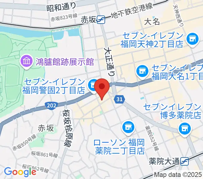 モチコピアノスクールの地図