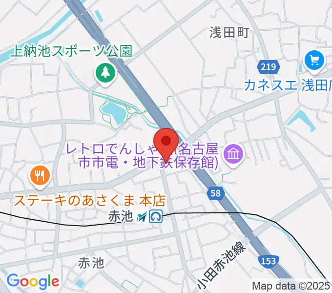 ロージィミュージック赤池校の地図