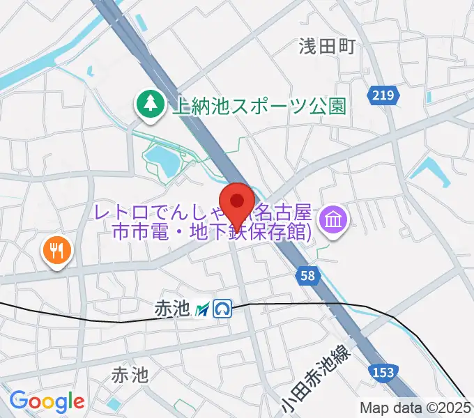 ロージィミュージック赤池校の地図