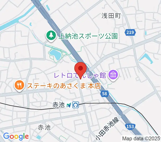 ロージィミュージック赤池校の地図