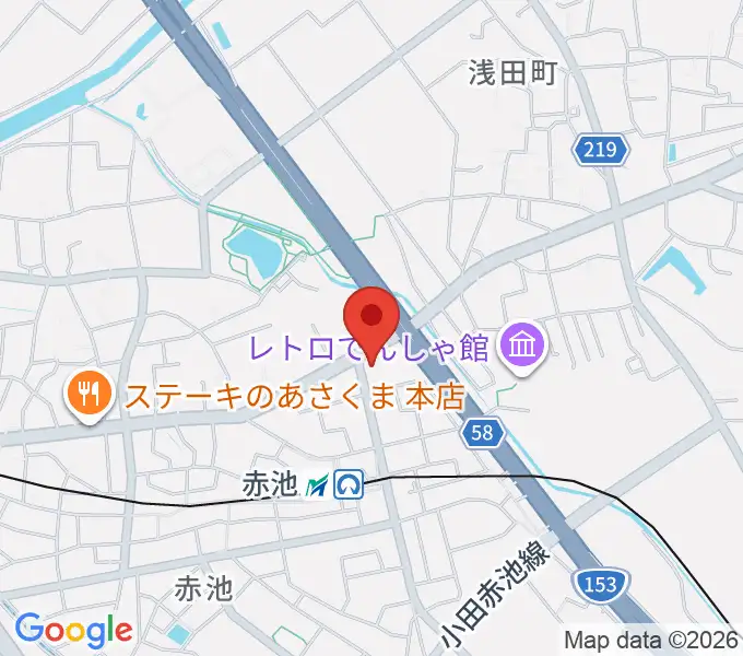 ロージィミュージック赤池校の地図