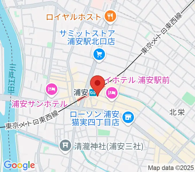 浦安ミュージックセンターの地図