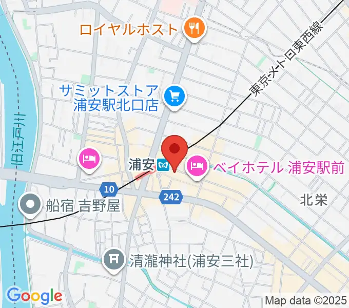 浦安ミュージックセンターの地図