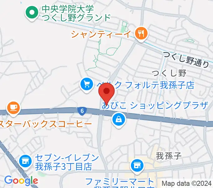 メロディーナ音楽教室の地図