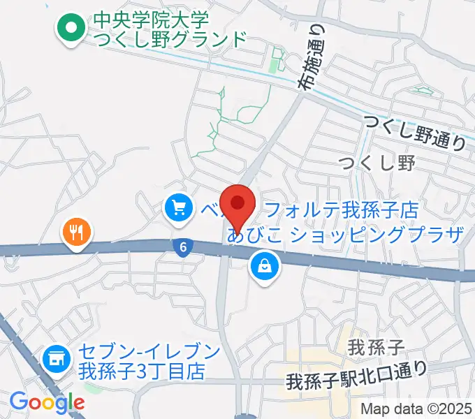 メロディーナ音楽教室の地図