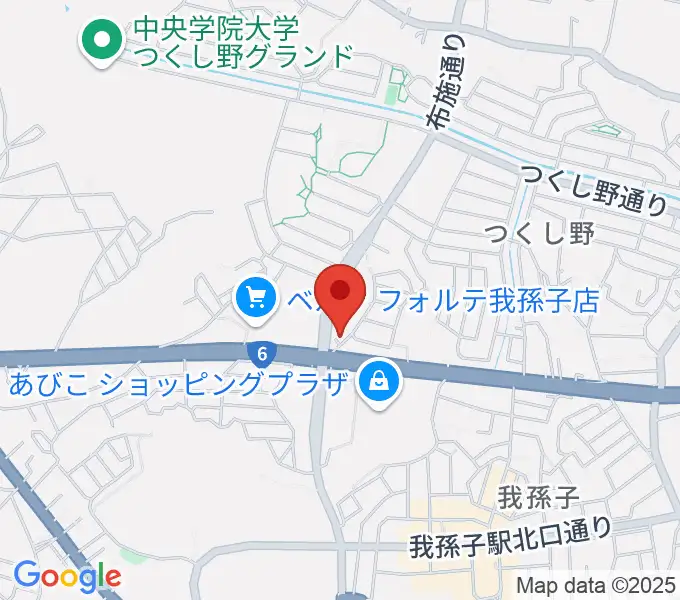 メロディーナ音楽教室の地図