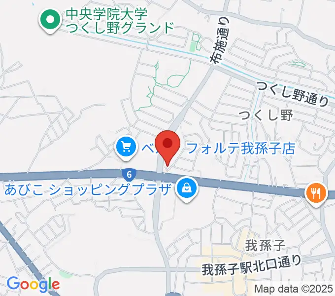 メロディーナ音楽教室の地図