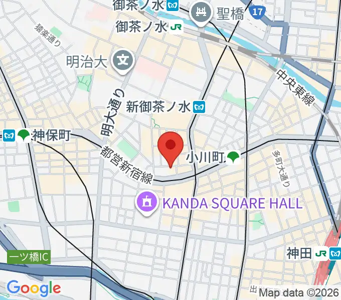 アキオ楽器の地図
