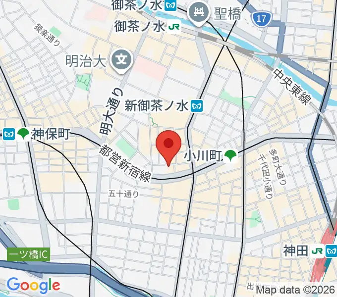 アキオ楽器の地図