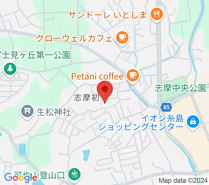 カリーネピアノ教室の地図