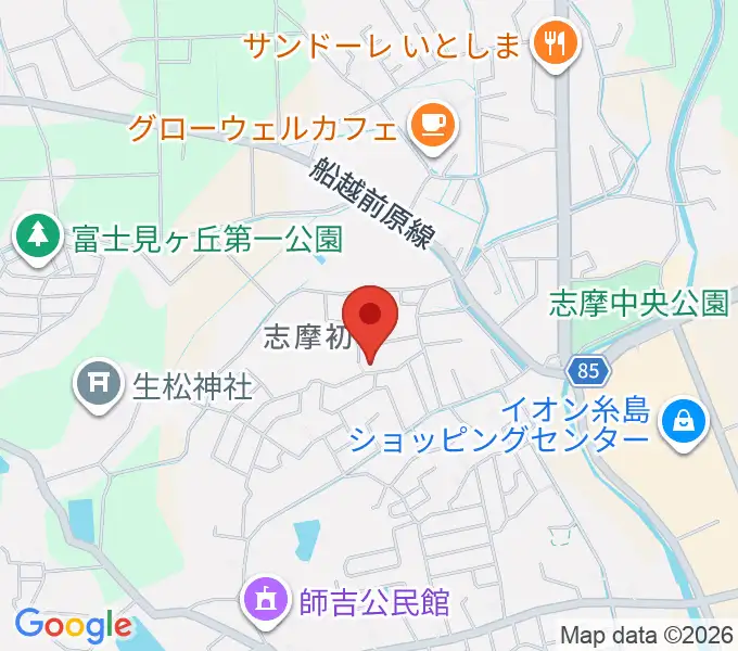 カリーネピアノ教室の地図