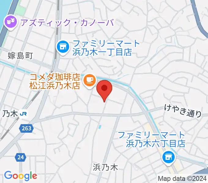 アイミュージックスクールの地図