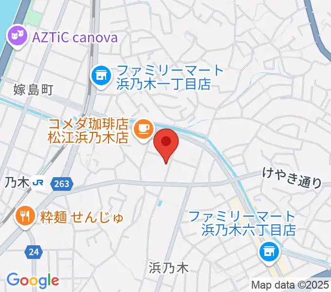 アイミュージックスクールの地図