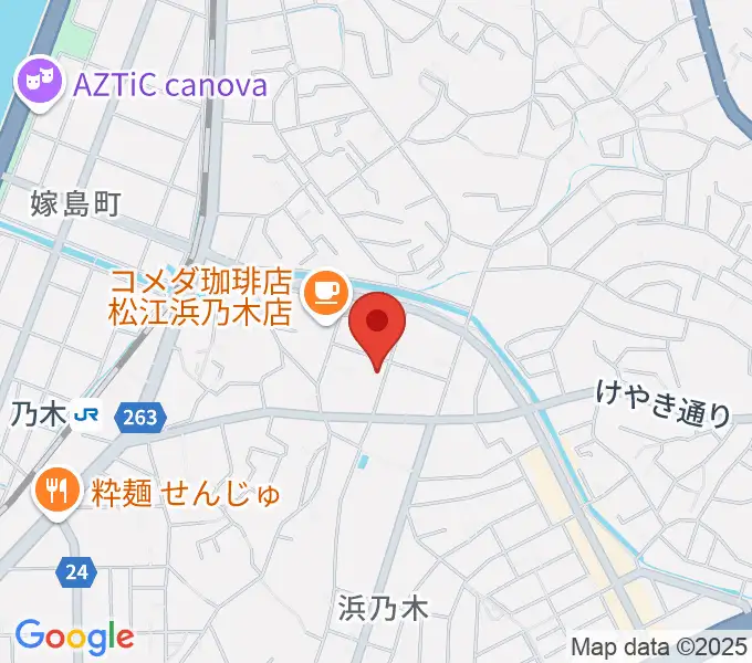 アイミュージックスクールの地図