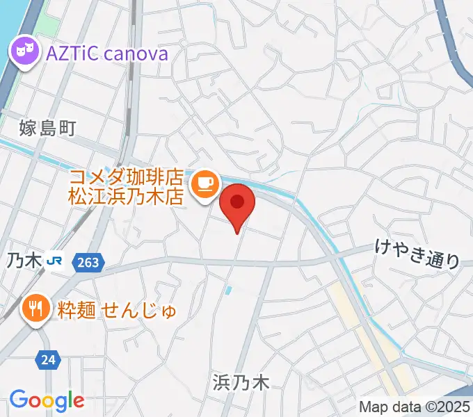 アイミュージックスクールの地図