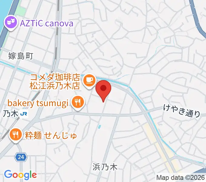 アイミュージックスクールの地図