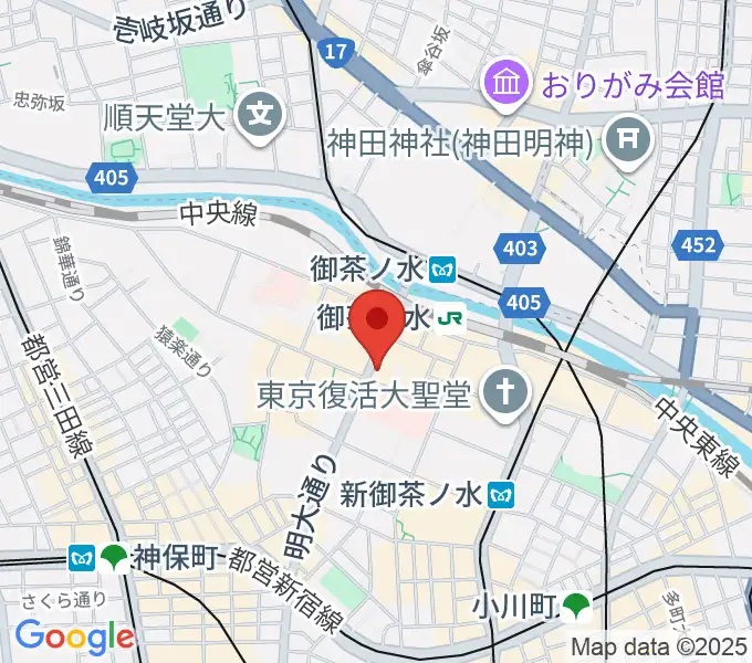 下倉楽器お茶の水本店の地図