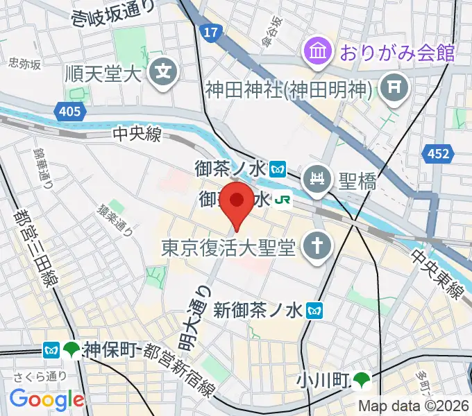 下倉楽器お茶の水本店の地図