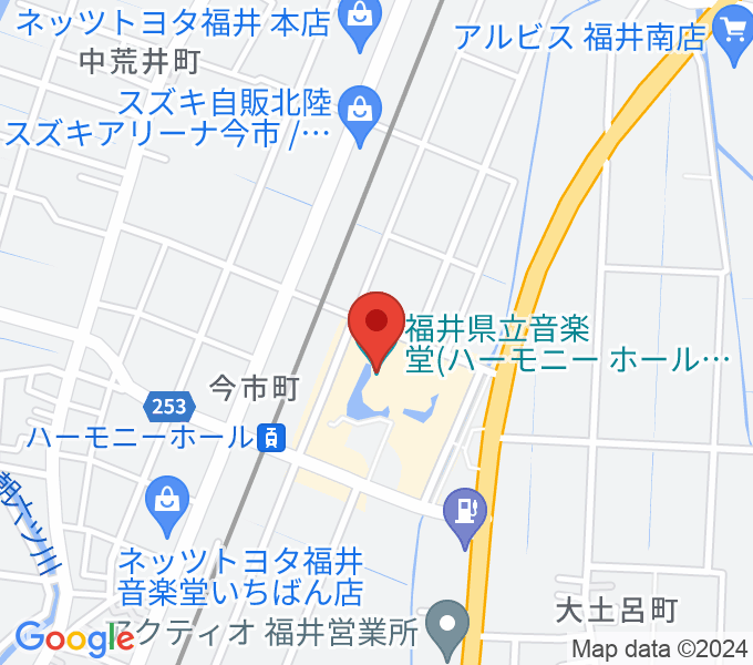 ハーモニーホールふくい 福井県立音楽堂の場所