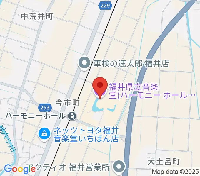 ハーモニーホールふくい 福井県立音楽堂の地図