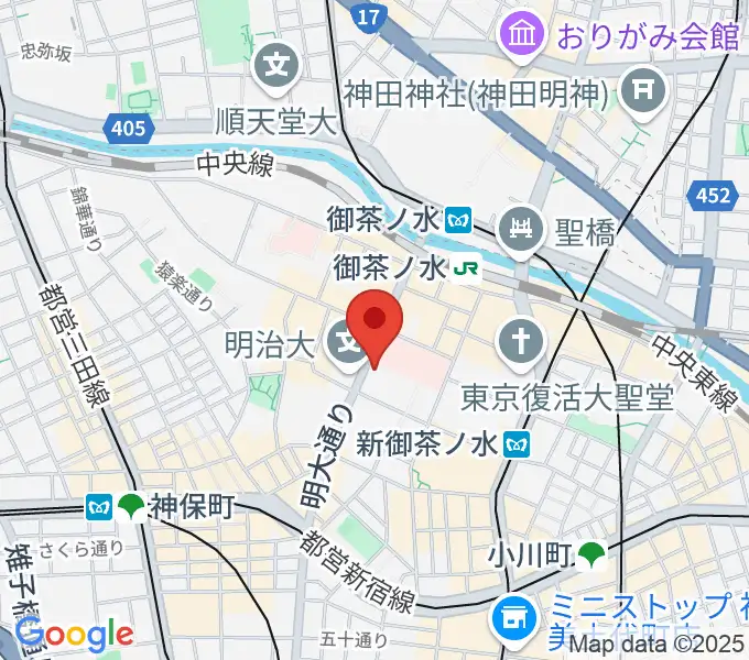 [移転]イシバシ楽器 御茶ノ水ドラム館の地図