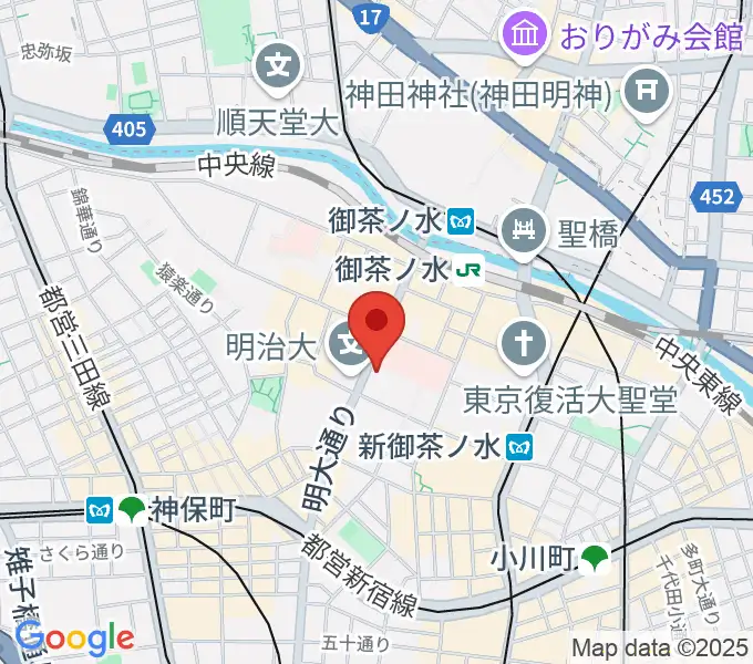 [移転]イシバシ楽器 御茶ノ水ドラム館の地図