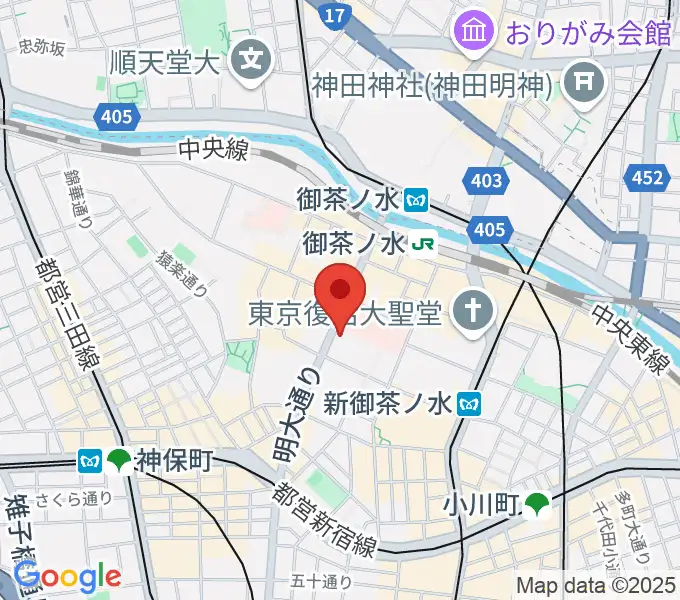 [移転]イシバシ楽器 御茶ノ水ドラム館の地図