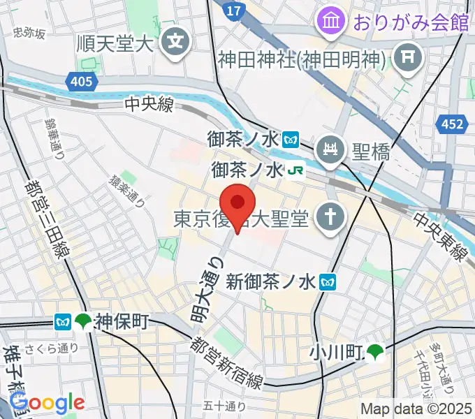 [移転]イシバシ楽器 御茶ノ水ドラム館の地図