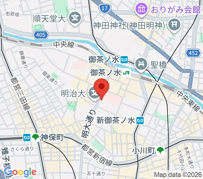 [移転]イシバシ楽器 御茶ノ水ドラム館の地図