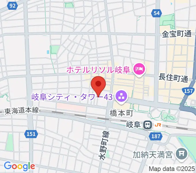 ナチュラルボイス岐阜教室の地図